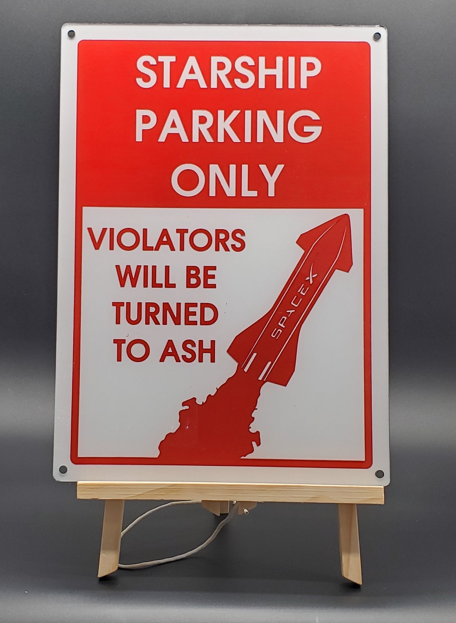 Starship Parking Only Sign
